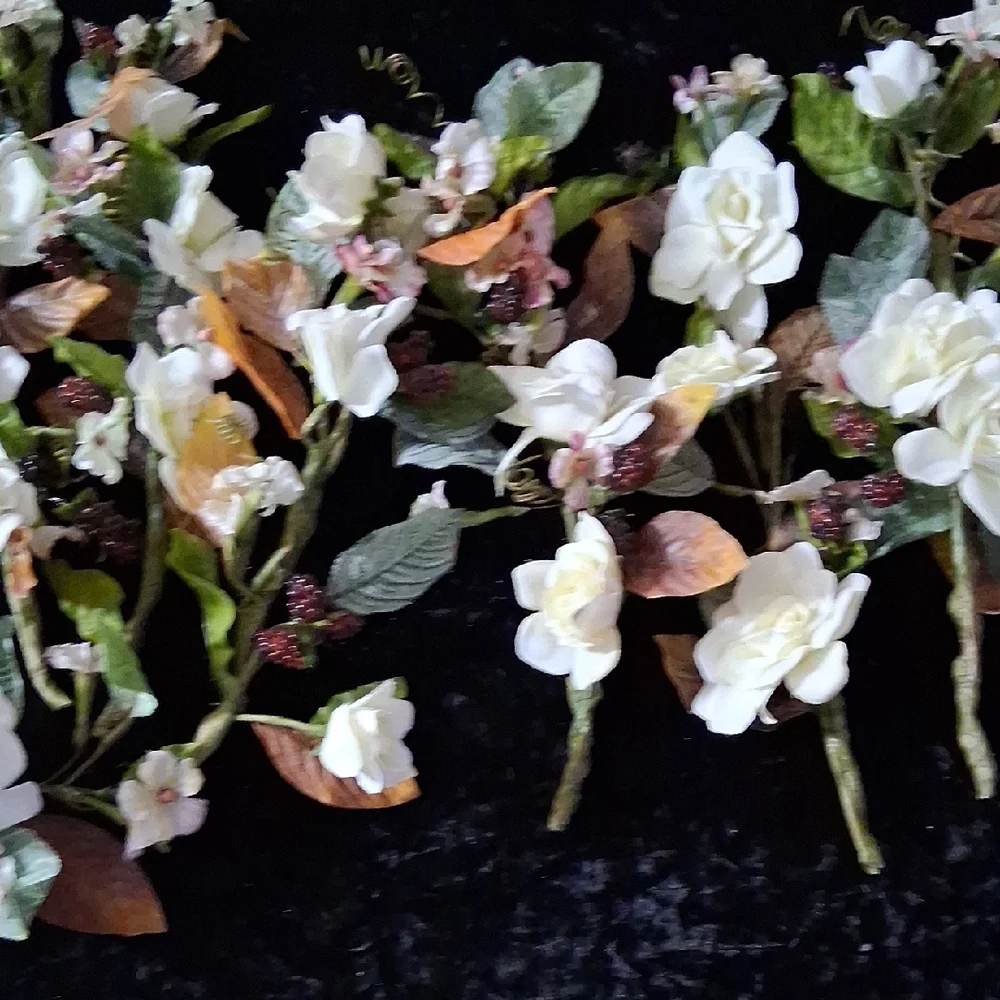 1 Dozen White and Pink Artificial Floral Rustic Garland Strands- Home Accents